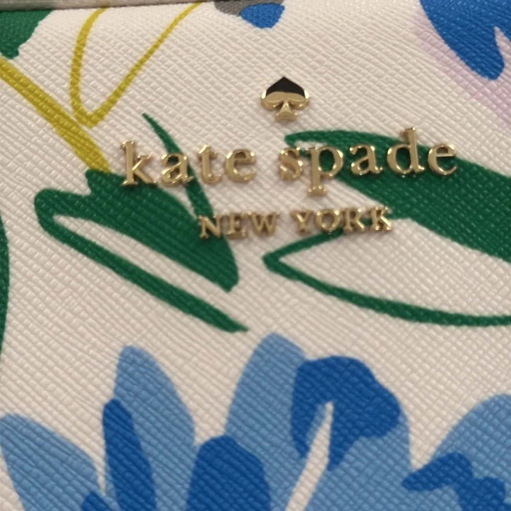 Kate Spade Madison Floral Laptop Sleeve Blue Green NWT